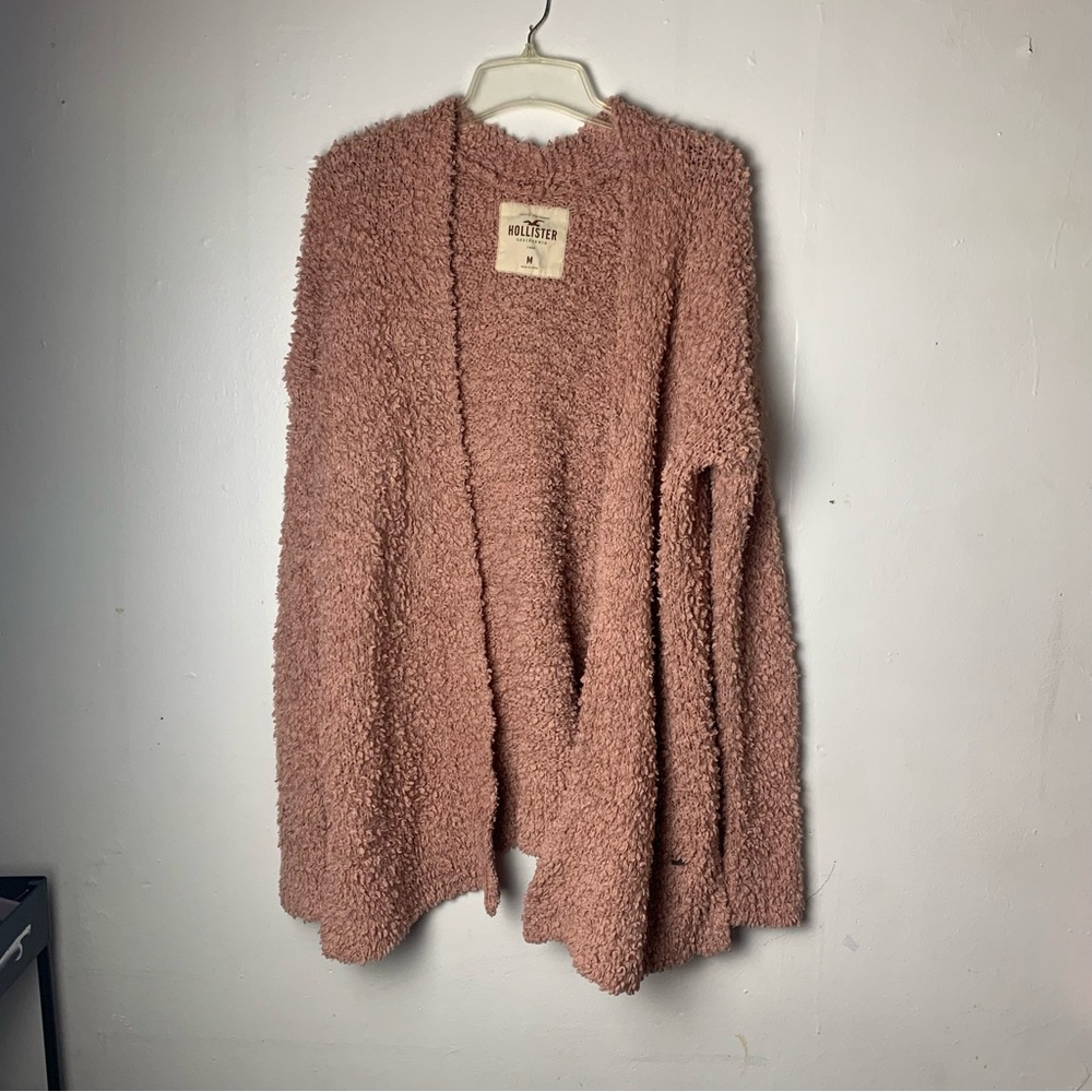 Hollister Pink Cozy Cardigan Sweater Size Medium